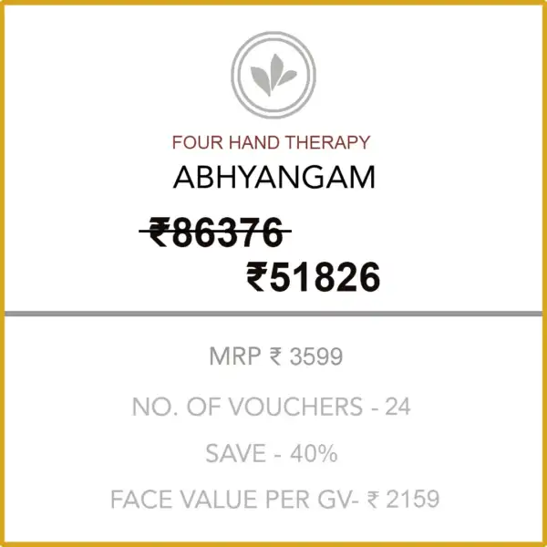 Abhyangam (Four Hand Therapy) 12 Months Silver Membership